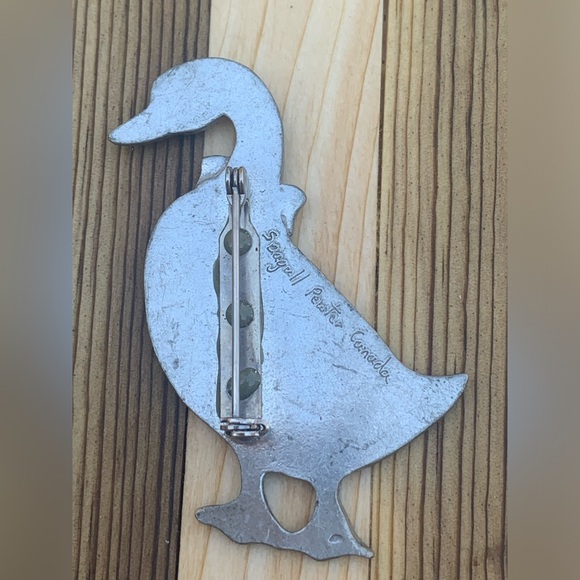 Seagull Pewter Goose Brooch Pin - Picture 2 of 4